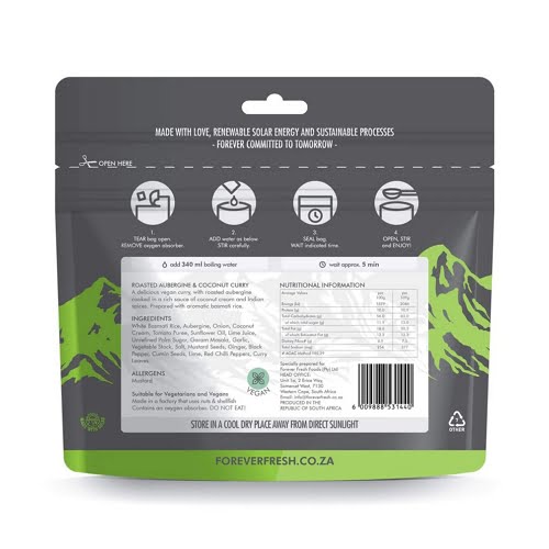 Slow Cooked Aubergine and Coconut Curry 450g (value pack) Vegan The