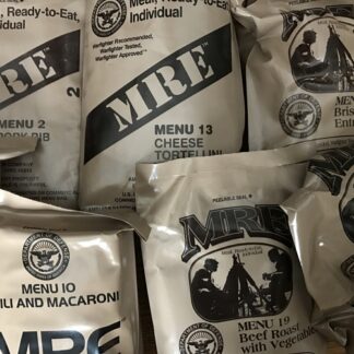 MREs & Military Rations (pre-cooked meals ready to eat)